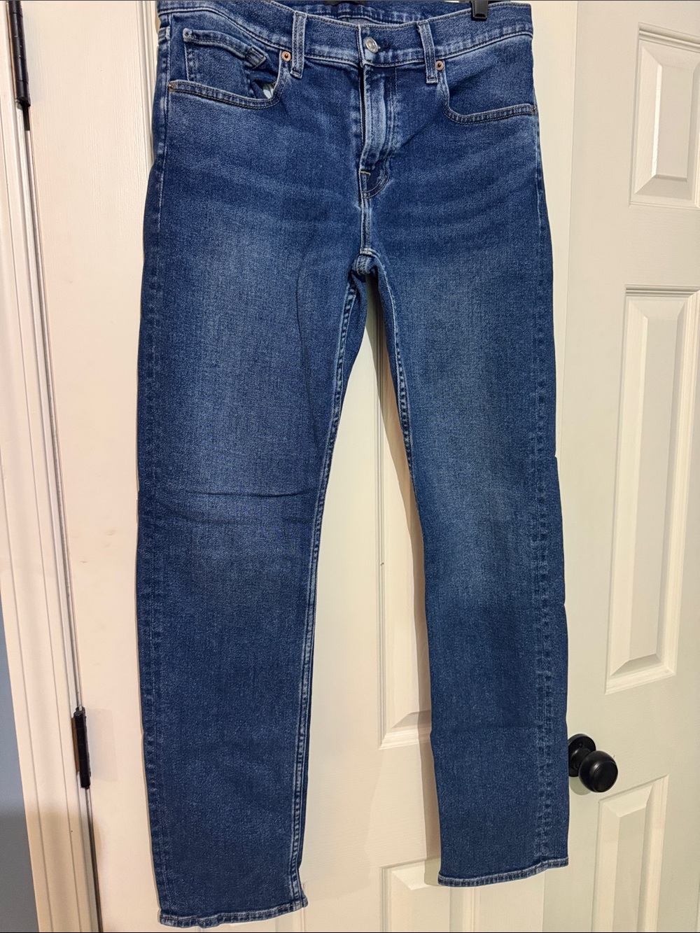 7 For All Mankind Men's Slim Straight Jeans - Blue Denim